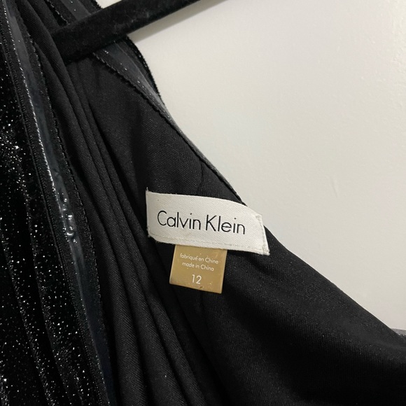 CALVIN KLEIN SPARKLE VELVET DRESS - Picture 4 of 5